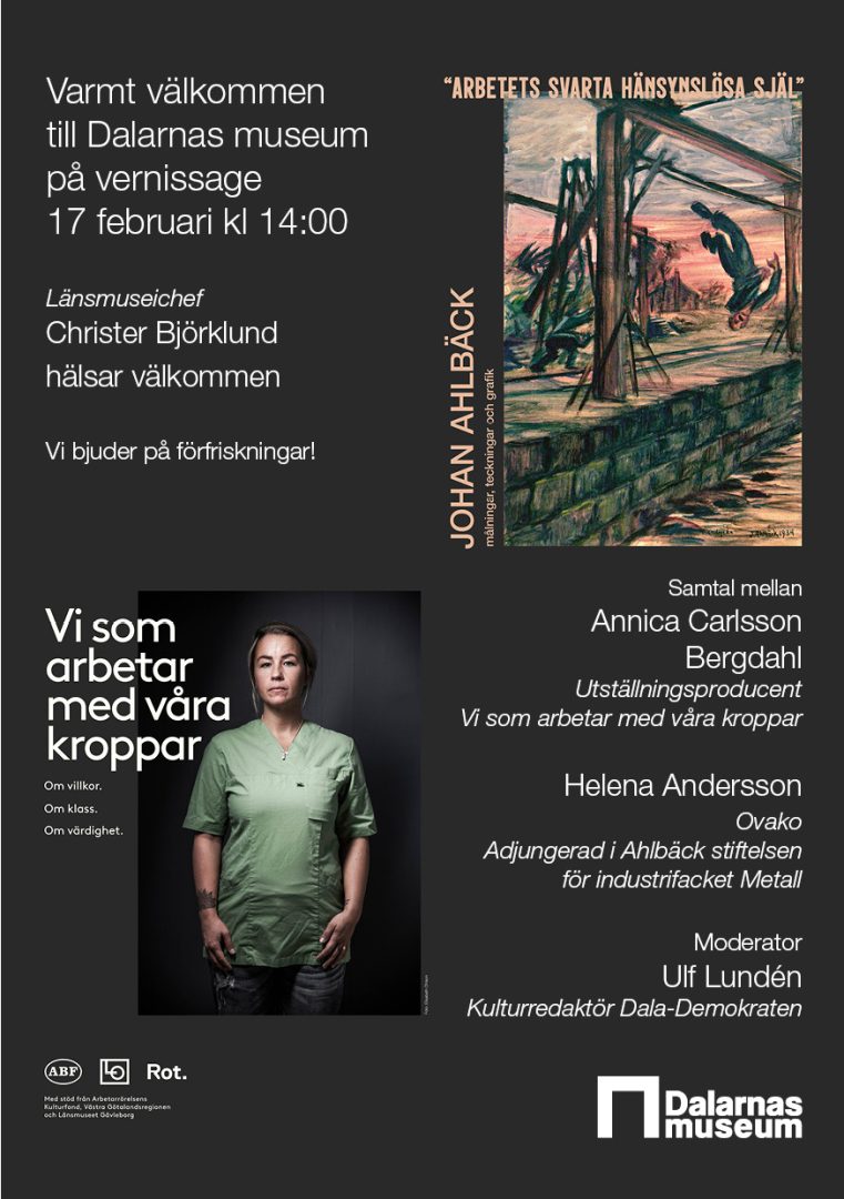 Inbjudan till vernissage på Dalarnas museum 17 februari 14.00