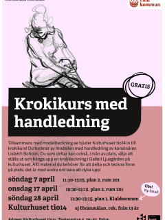 programblad med krokiursens tider april 2024